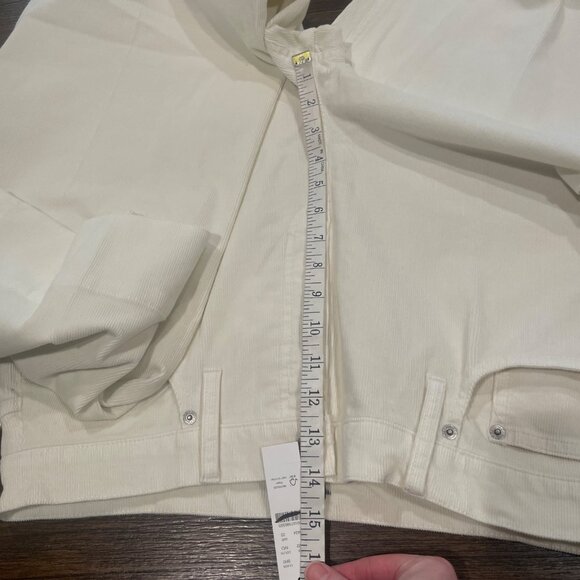 NWT J.Crew Sz 32 Wide-Leg Corduroy Trouser Pant Ivory High Rise 32"L BT922 - Picture 7 of 10